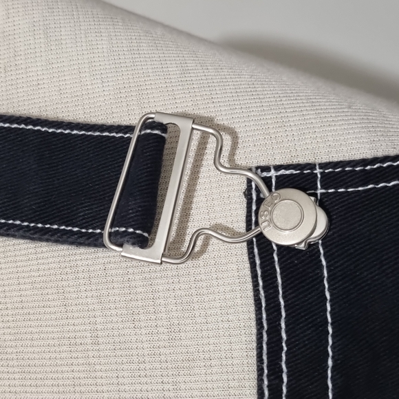 Used denim, black pinafore, size 14 with pockets, 90s style. - Picture 4 of 9